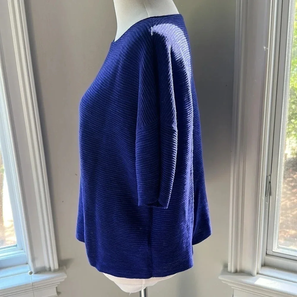 Eileen Fisher Boxy Ribbed Sweater, Size S/P, Like New